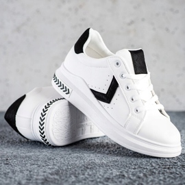 SHELOVET Sneakers in ecopelle bianca 1