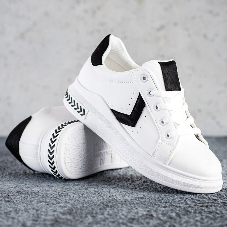 SHELOVET Sneakers in ecopelle bianca 1