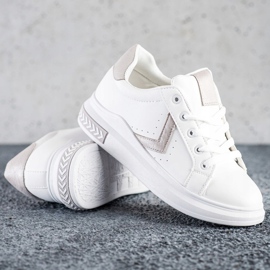 SHELOVET Sneakers in ecopelle bianco 1
