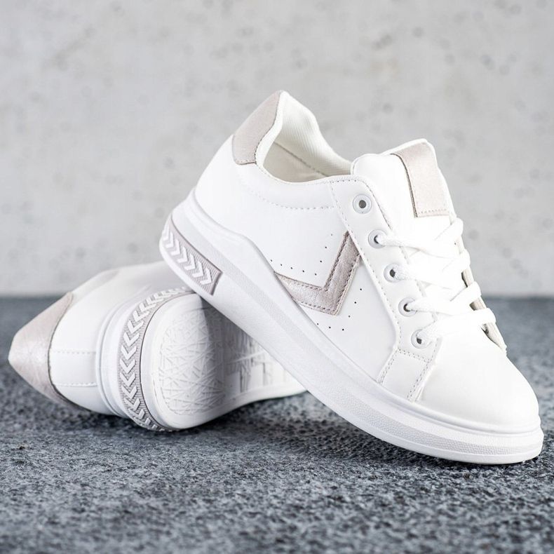 SHELOVET Sneakers in ecopelle bianca 1