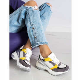 SHELOVET Sneakers BIANCHE E GRIGIE alla moda bianca 1