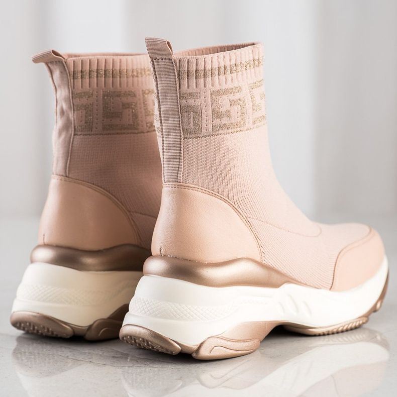 SHELOVET Stivali da polvere sulla piattaforma rosa 1