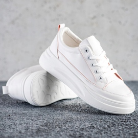 SHELOVET Sneakers alla moda sulla piattaforma bianca 1