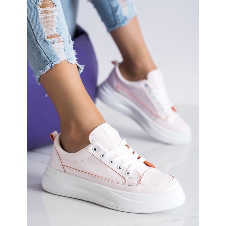 SHELOVET Sneakers alla moda sulla piattaforma rosa 2
