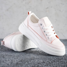 SHELOVET Sneakers alla moda sulla piattaforma rosa 1
