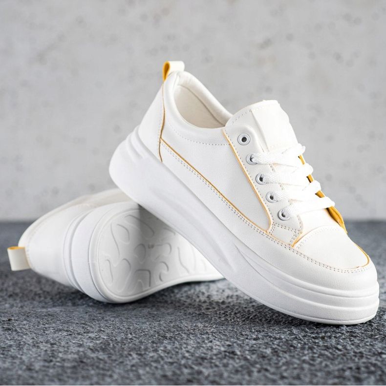 SHELOVET Sneakers alla moda sulla piattaforma bianco 1