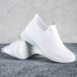 SHELOVET Scarpe sportive in tessuto bianco 1
