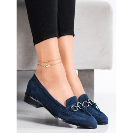 VINCEZA mocassini con tacco piatto blu navy blu 2