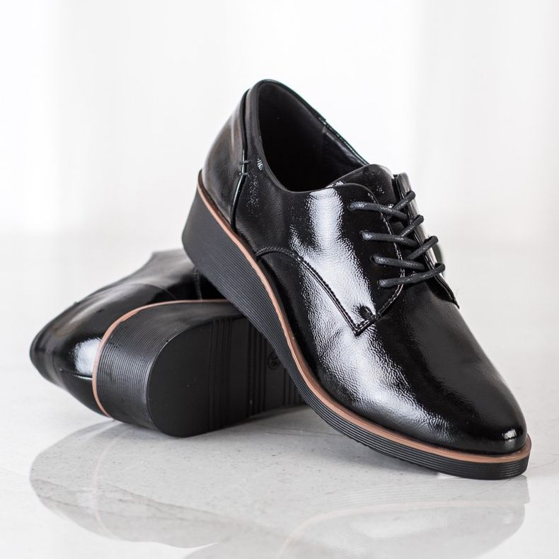 Scarpe con zeppa Vinceza nero 1