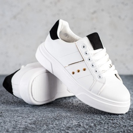 SHELOVET Sneakers in ecopelle bianco 2