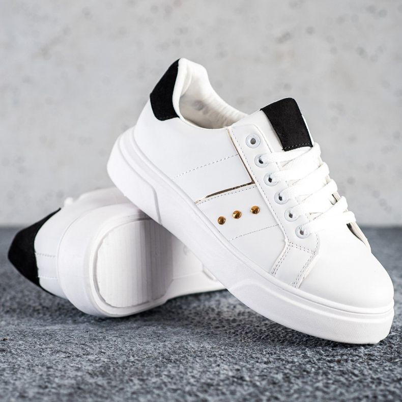 SHELOVET Sneakers in ecopelle bianco 2