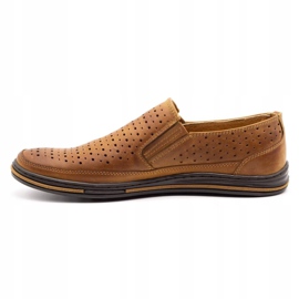 Polbut Scarpe traforate da uomo 2107P cammello marrone 1