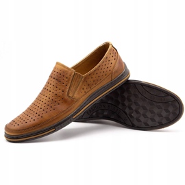 Polbut Scarpe traforate da uomo 2107P cammello marrone 3
