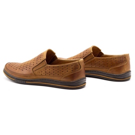 Polbut Scarpe traforate da uomo 2107P cammello marrone 7