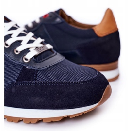 Scarpe sportive da uomo GOE HH1N4053 Sneakers blu navy 1