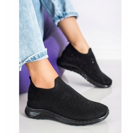 SHELOVET Sneakers Con Cristalli nero 2