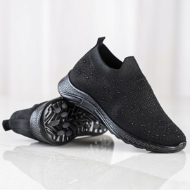 SHELOVET Sneakers Con Cristalli nero 1