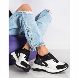 Melisa Scarpe da ginnastica classiche allacciate bianco nero 1