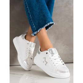 SHELOVET Sneakers alla moda sulla piattaforma bianca 1