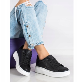 SHELOVET Sneakers alla moda sulla piattaforma nero 1