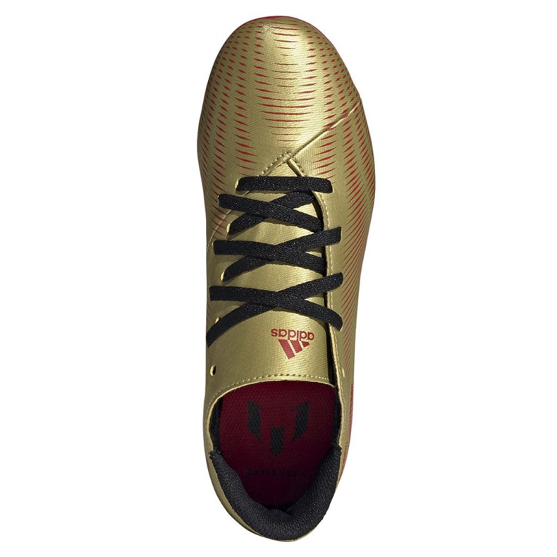 Scarpe da calcio Adidas Nemeziz Messi .4 FxG Jr FY0810 d'oro d'oro 2