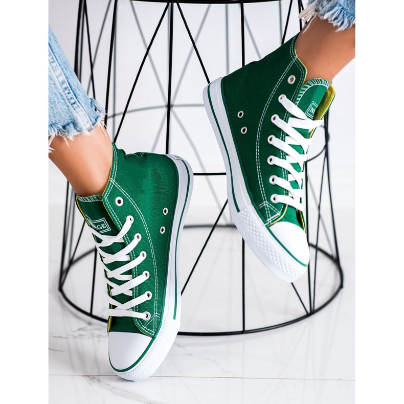 Scarpe da ginnastica alte New Age verde 2