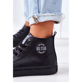 Sneakers Alte in Pelle da Donna Big Star GG274015 Nere nero 1
