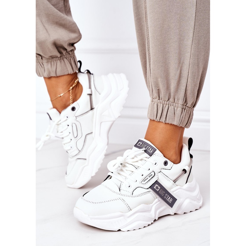 Scarpe sportive da donna Sneakers Big Star GG274213 Bianco-Grigio 1