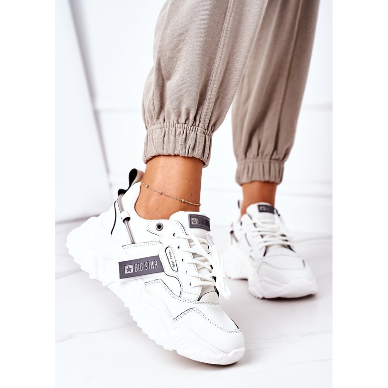 Scarpe sportive da donna Sneakers Big Star GG274213 Bianco-Grigio 2