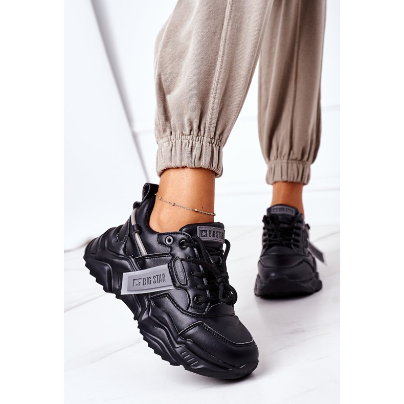Scarpe sportive da donna Sneakers Big Star GG274215 Nero-Grigio 2
