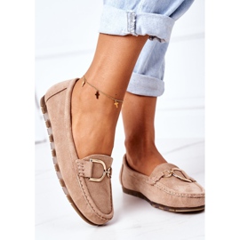 PS1 Mocassini da donna in pelle scamosciata marrone chiaro Downtown 2