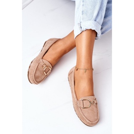 PS1 Mocassini da donna in pelle scamosciata marrone chiaro Downtown 1