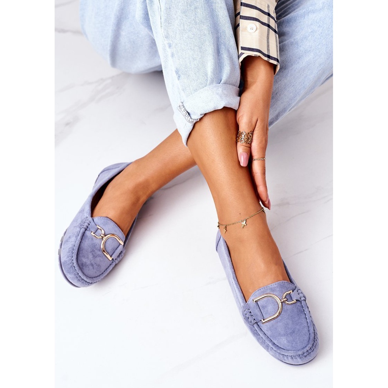 PS1 Mocassini Donna Scamosciati Blu Downtown 1