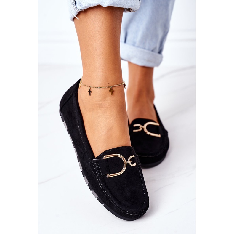 PS1 Mocassini da donna in camoscio nero Downtown 1