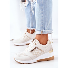 Sneakers Con Zeppa Beige Weekend 2