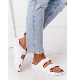 NEWS Pantofole in gomma bianca Stacy da donna 3