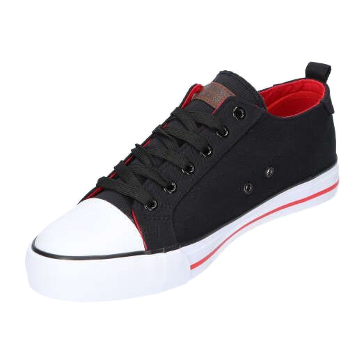 Scarpe da ginnastica nere American Club LH26 / 21 nero rosso 1