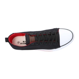 Scarpe da ginnastica nere American Club LH26 / 21 nero rosso 3