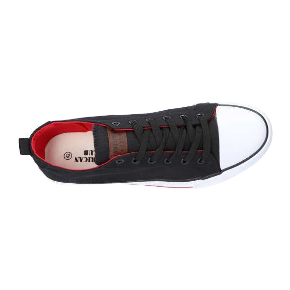 Scarpe da ginnastica nere American Club LH26 / 21 nero rosso 3