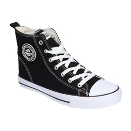 Sneakers alte American Club LH01 / 22 allacciate nere nero 3