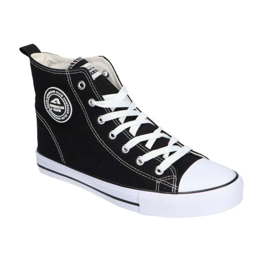 Sneakers alte American Club LH01 / 22 allacciate nere nero 3