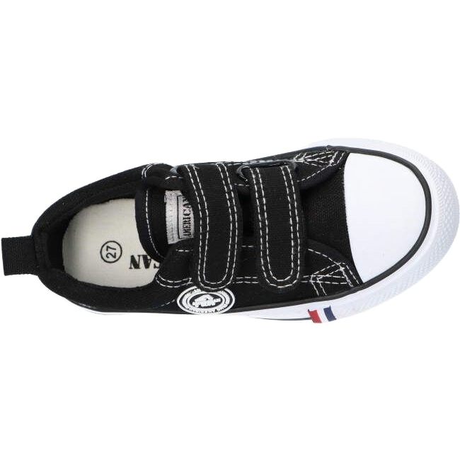 Scarpe da ginnastica in velcro American Club LH35 nere nero 3