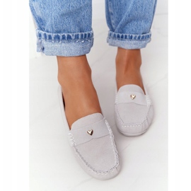 S.Barski Mocassini da donna in pelle scamosciata S. Barski Grey grigio 1