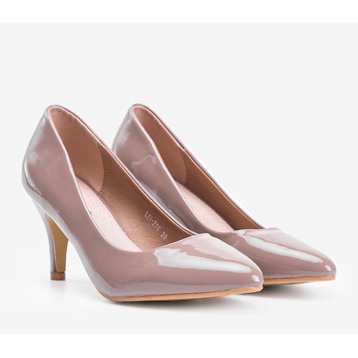 Décolleté beige scuro su tacco a spillo Faith 1