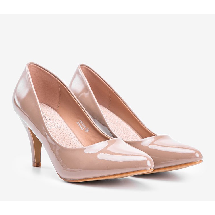 Décolleté beige su tacco alto Fergi 1