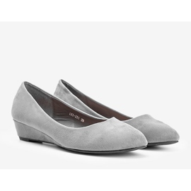 Décolleté grigie sulla zeppa bassa Luxuriance grigio 1