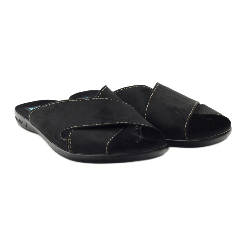 Pantofole da uomo Adanex 20310 nere nero 4