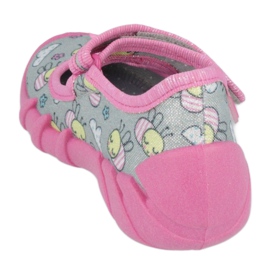 Slifori per bambini di Befado 109p218 rosa con un arco 2