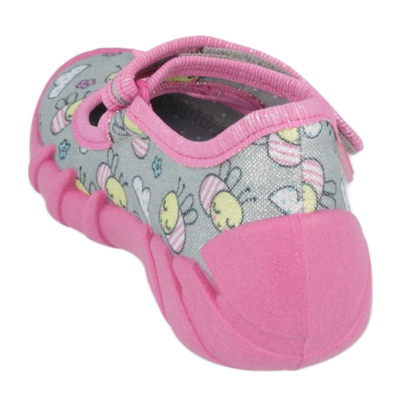 Slifori per bambini di Befado 109p218 rosa con un arco 2
