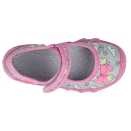 Slifori per bambini di Befado 109p218 rosa con un arco 4